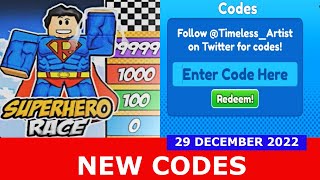 NEW CODES* Super Hero Clicker Race ROBLOX