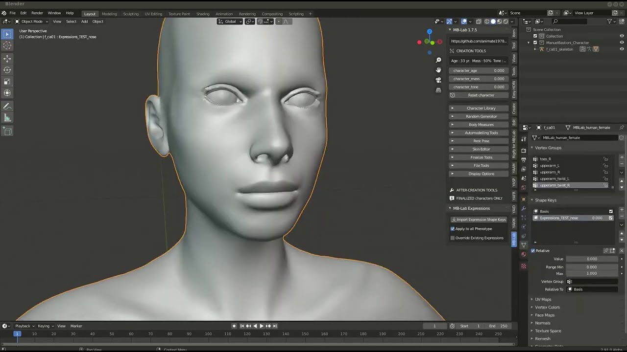 MBLab Create New Expressions YouTube