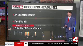 First Alert Weather Day Today for Potential PM Severe Storms