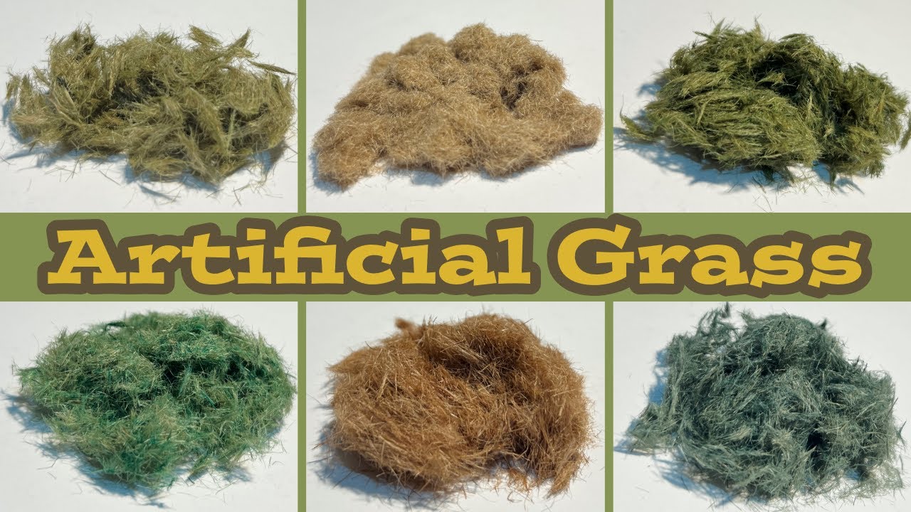 طريقة عمل عشب صناعي للمجسمات 🌿|DIY how to make realistic artificial grass for miniatures 🌿