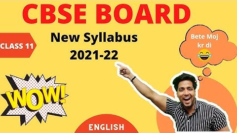 CBSE | English Syllabus | New Session 2021-22 | Class 11th