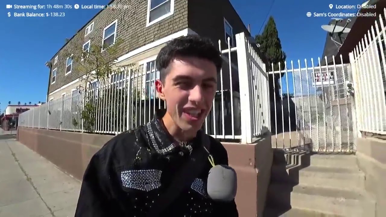 Sam Pepper Gets A Drive By Egg-ing (4 Day Homeless Survival Stream)