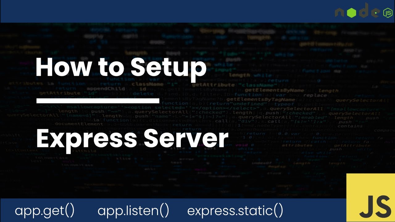 Setting up an Express Server