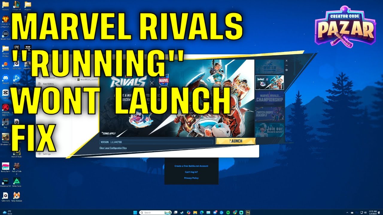 Marvel Rivals "Running" Won't Launch or Boot Up Quick Fix YouTube