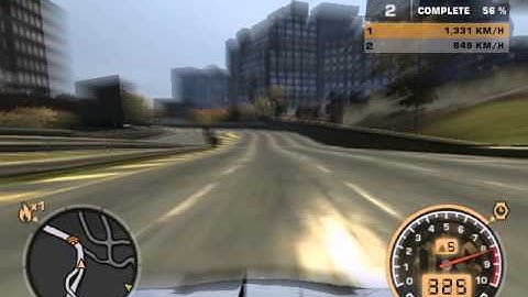 NFSMW Lennox Camden Carerra GT + N2O 2325 Km/h (No Speedbreaker)