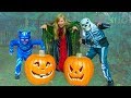 Assistant and Batboy Ryan and PJ Masks play Scare n Seek