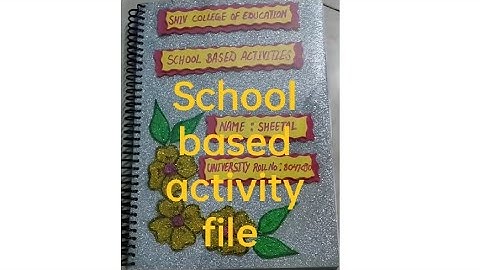 B.ed 2nd year #practical file#project file#trending #viral #school based file#crsu#