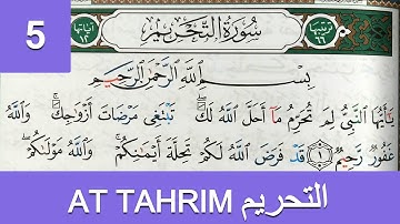 HIZB 56: Apprendre sourate AT TAHRIM (5) facilement mot par mot حفظ سورة التحريم بسهولة كلمة بكلمة