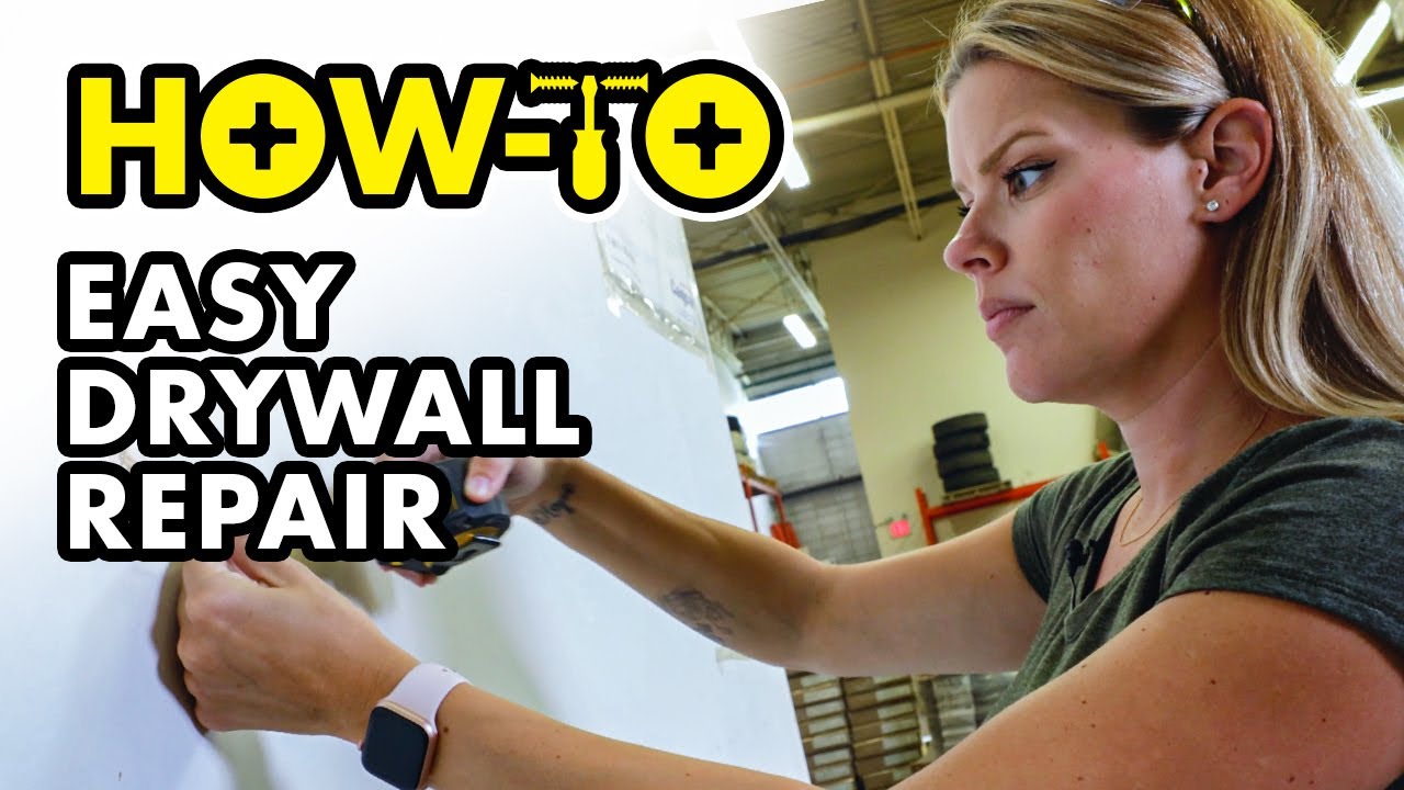 How To Patch A Hole In Drywall Easy Diy Youtube