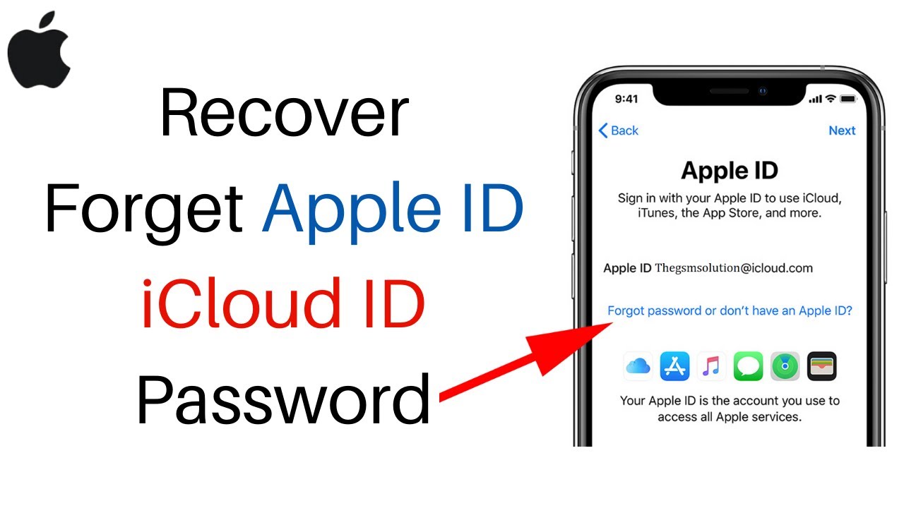 How to recover Apple id password!Reset iCloud password