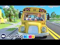 Wheels on the Bus (School) - Sing Along | @Cocomelon - Nursery Rhymes | Moonbug Literacy