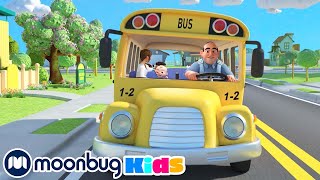 Wheels on the Bus (School) - Sing Along | @CoComelon | Moonbug Literacy
