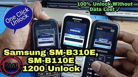Samsung B310e B110e e1200y Password Unlock Without Data Lost | One Click Unlock