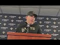 New Orleans Saints HC Kellen Moore post game after 26-14 loss to Chicago Bears 10.19.25