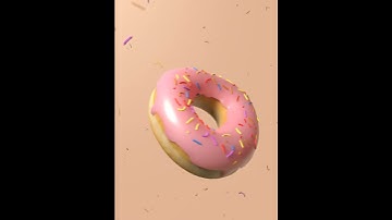 My first Blender project. spinning donut @blenderguru