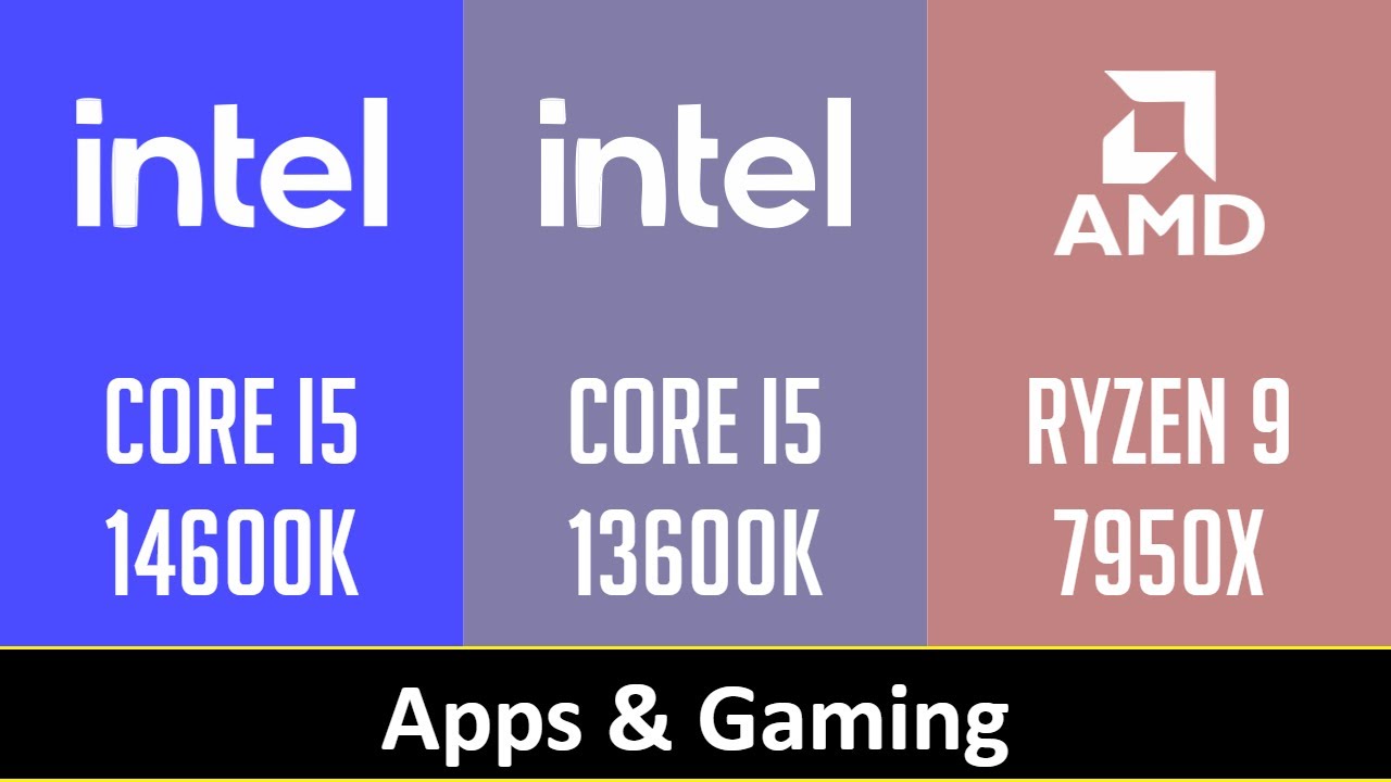CORE I5 14600K vs CORE I5 13600K vs RYZEN 9 7950X