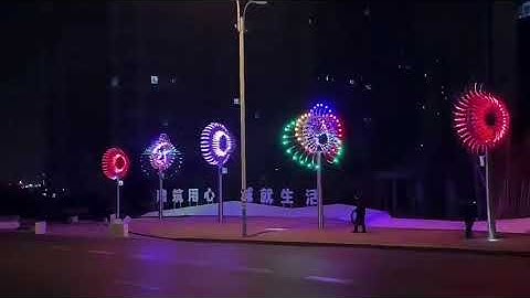 Cột Đèn LED Xoay Tạo Tương Tác cho Công viên sân vườn - Xoay Tròn tạo tương tác động đẹp mắt - ZALAA