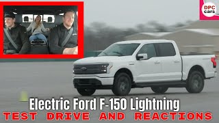Electric Ford F-150 Lightning Truck Customer Test Drive and Reactions.