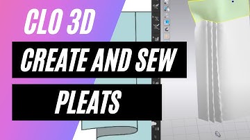 How to create Pleats in CLO3D. How to Sew Pleats in CLO3D. How to Fold Pleats in CLO3D.