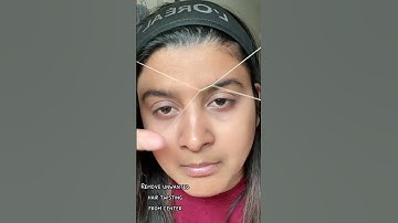 Let’s do eyebrow threading at home #eyebrows #threading #diy #tutorial