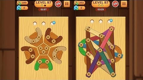 Screw Puzzle: Wood Nut & Bolt - Level 87