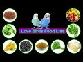 Love Birds Food || Lovebirds Food List