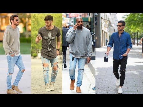 ripped jeans men outfit