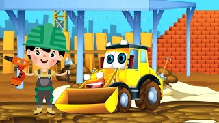 Excavator \& Wheel Loader Trailer Trucks Adventure | Underpass Road Construction for Kids