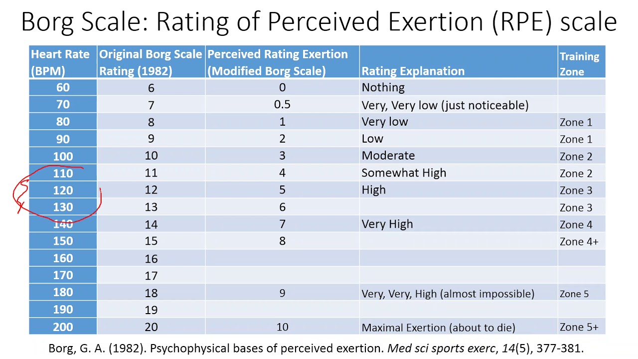 Modified Borg Perceived Exertion Scale