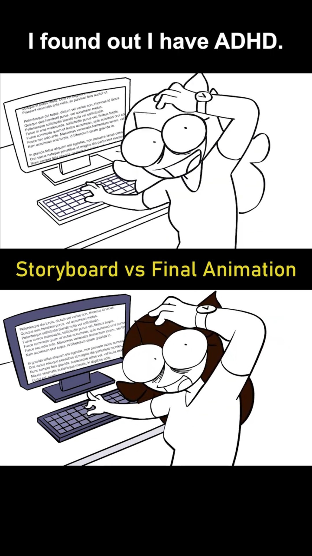 Storyboard vs Animation: I have ADHD (shot 27)
