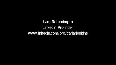 I am Returning to LinkedIn ProFinder | www.linkedin.com/pro/carlarjenkins