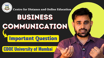 FYBCOM Semester 2 Business Communication Important Questions 2025 | CDOE University of Mumbai