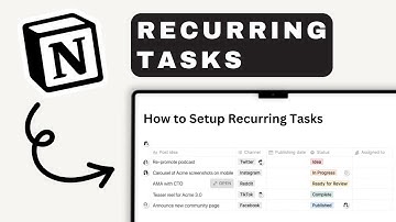 How to Set Up Recurring Tasks in Notion | Notion Tutorial (2025)