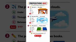 🧠 Can You Get 3/3? English Prepositions Quiz #shorts