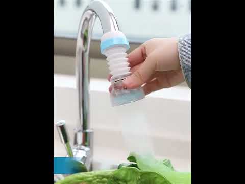 360 Adjustable Flexible Kitchen Faucet Tap Extender Splash-Proof Water Filter Outlet Head Water Saving Sprayer Filter Diffuser