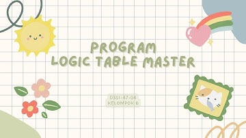 PROGRAM LOGIC TABLE MASTER IMPLEMENTASI PYTHON