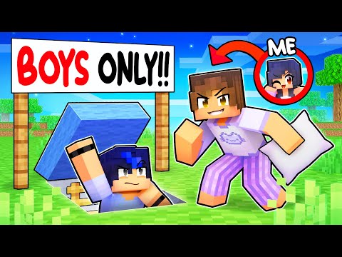 Joining The (BOYS ONLY!) Sleepover In Minecraft!