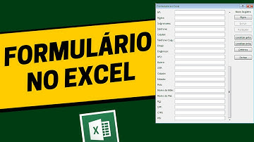 Criando Formulário de Cadastro no Excel - SEM VBA