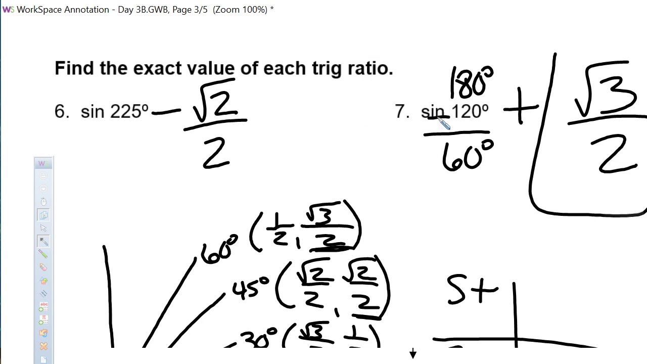 PRECAL Unit 5 More Reference Angles - YouTube