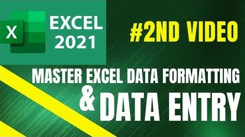 #Excel Lesson 2। Master Excel Data Formatting &  Data Entry Tips | Excel Tutorial for Beginners
