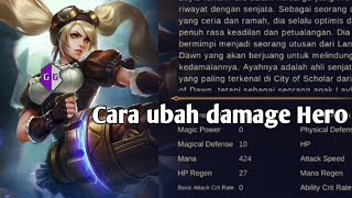 Terbaru 2020-cara ubah damage Hero jadi 9999 bisa lebih banyak lagi
