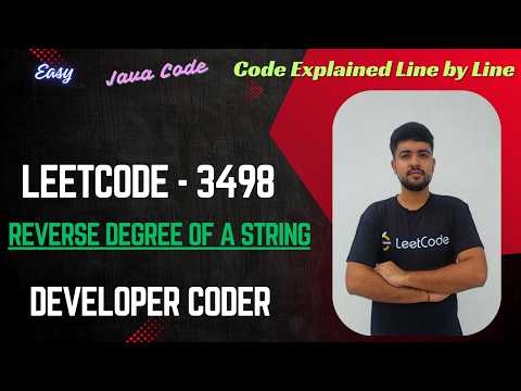 Reverse Degree of a String | LeetCode 3498 | Java Code | Developer Coder