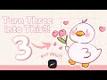 Draw a Cute Duck Using ONLY the Number 3?! 🐥✨ (Easy Beginner Trick)
