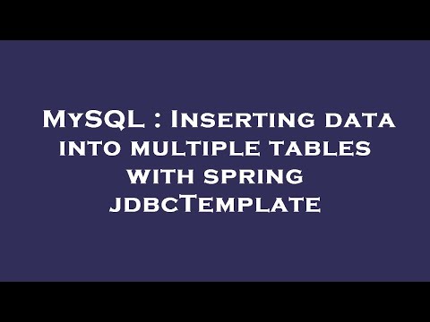 MySQL : Inserting