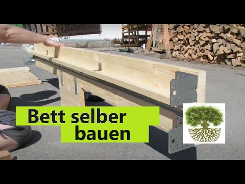 Holzbett selbst gebaut