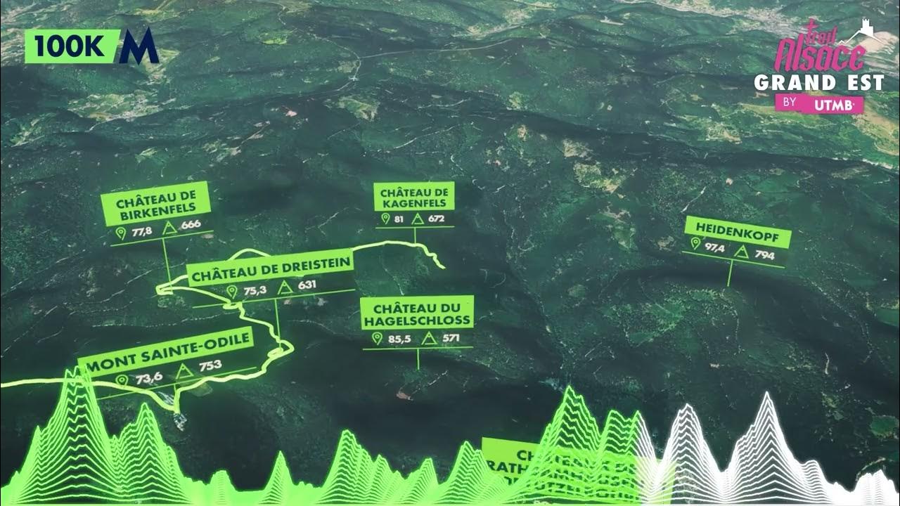 🟩 100K Ultra Trail des Païens Parcours 3D Trail Alsace Grand Est