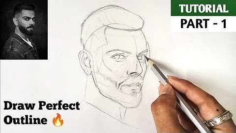 How To Draw Virat Kohli Outline (Part - 1) | Using Loomis Method 🔥 @ItsArtAdda