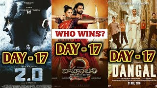2.0 VS Bahubali 2 VS Dangal | Rajinikanth VS Prabhas VS Aamir Khan | 2.0 17th Day Collection
