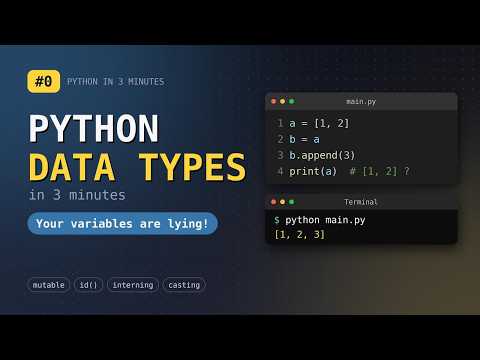Python Data Types Explained in 3 Minutes | #0