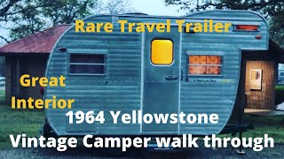 Rare retro Travel Trailer 1964 Yellowstone Vintage Camper tour